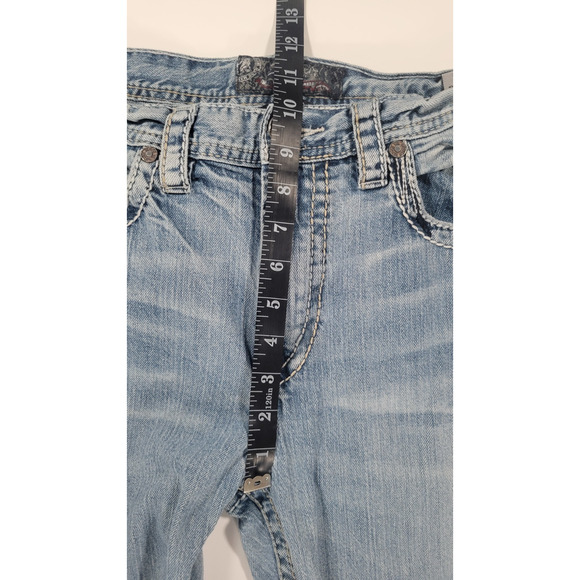 Silver Jeans Co Grayson Mens 36x32 Medium Wash Straight Leg Jeans Relaxed Fit - Picture 5 of 10